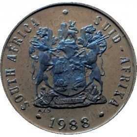 Twenty Cent, South Africa, 1988, Nickel