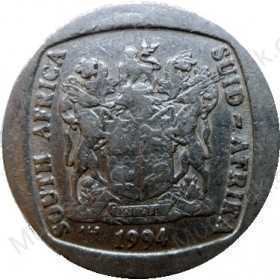 R5, South Africa, 1994, Nickel-plated Copper obverse