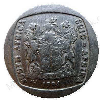 R5, South Africa, 1994, Nickel-plated Copper obverse