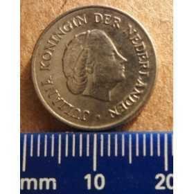 Nederland(1950-1980), Juliana, 1964, 25 cents, Nickel