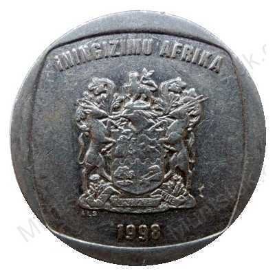 R5, South Africa, 1998, Nickel-plated Copper obverse