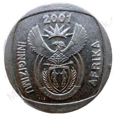 R5, South Africa, 2001, Nickel-plated Copper obverse