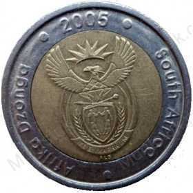 Five Rand, South Africa, 2005, Bimetal