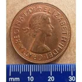 United Kingdom(1954-1970), Queen Elizabeth II, 1967, One Penny, Bronze