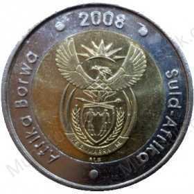 Five Rand, South Africa, 2008, Mandela 90, Bimetal *