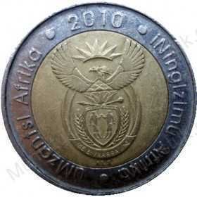 Five Rand, South Africa, 2010, Bimetal