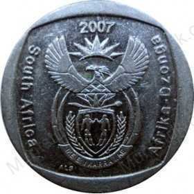 R2, South Africa, 2007, Nickel-plated Copper obverse