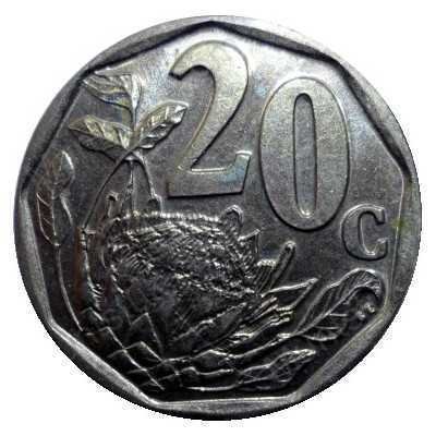 Twenty Cent, South Africa, 2010, Bronze plated Steel