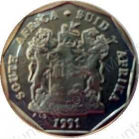 Twenty Cent, South Africa, 1991, Bronze plated Steel
