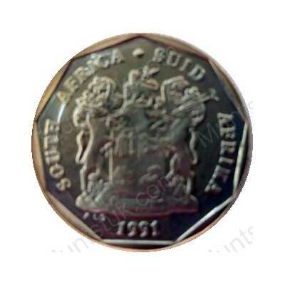 Twenty Cent, South Africa, 1991, Bronze plated Steel