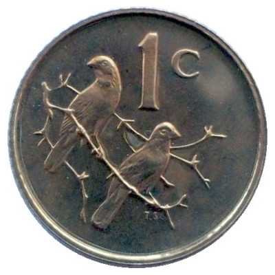 One Cent(English), South Africa, 1965, Bronze