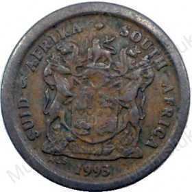 Two Cent, South Africa, 1993, Copper plated Steel