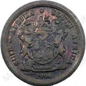 Two Cent, South Africa, 1994, Copper plated Steel