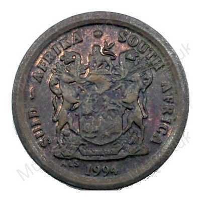 Two Cent, South Africa, 1994, Copper plated Steel