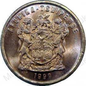 Two Cent, South Africa, 1999, Copper plated Steel