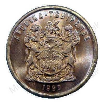 Two Cent, South Africa, 1999, Copper plated Steel