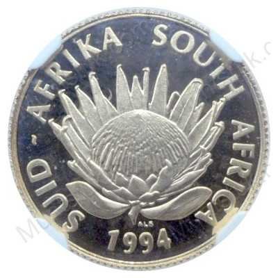 1/10th Protea, South Africa, 1994, Gold, Conservation Commemorative, PF69