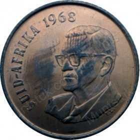 Two Cent(Afrikaans), South Africa, 1968, Bronze