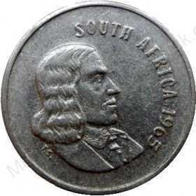 Five Cent(English), South Africa, 1965, Nickel