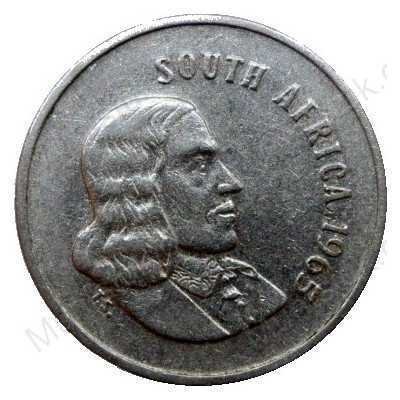 Five Cent(English), South Africa, 1965, Nickel