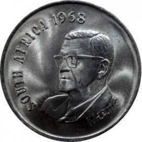 Five Cent(English), South Africa, 1968, Nickel