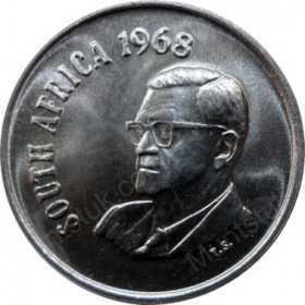 Ten Cent(English), South Africa, 1968, Nickel
