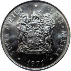 Ten Cent, South Africa, 1971, NIckel