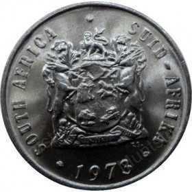 Ten Cent, South Africa, 1973, Nickel