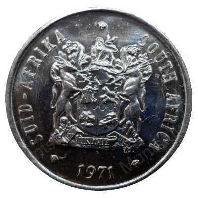 Twenty Cent, South Africa, 1971, NIckel