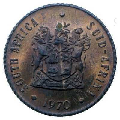 Half Cent, South Africa, 1970, Bronze