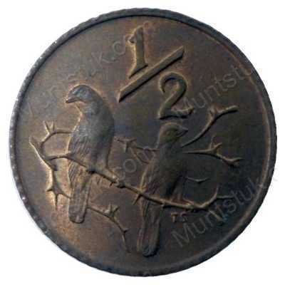 Half Cent, South Africa, 1976, Bronze