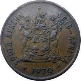 Two Cent, South Africa, 1970, Bronze