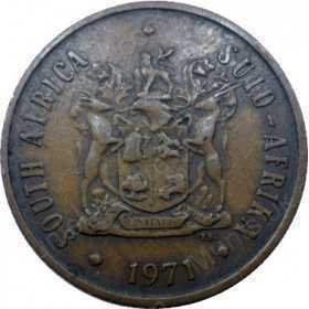 Two Cent, South Africa, 1971, Bronze