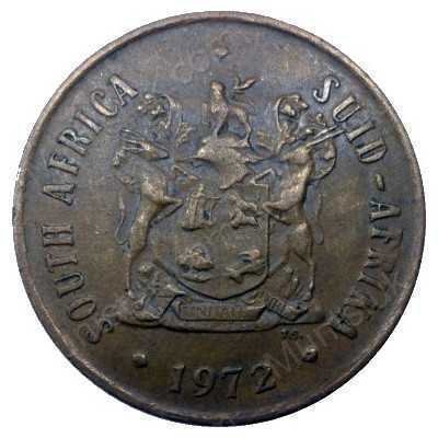 Two Cent, South Africa, 1972, Bronze