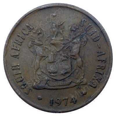 Two Cent, South Africa, 1974, Bronze