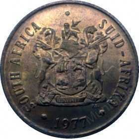 Two Cent, South Africa, 1977, Bronze