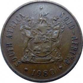 Two Cent, South Africa, 1980, Bronze