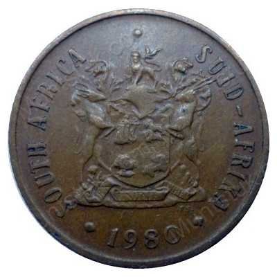 Two Cent, South Africa, 1980, Bronze