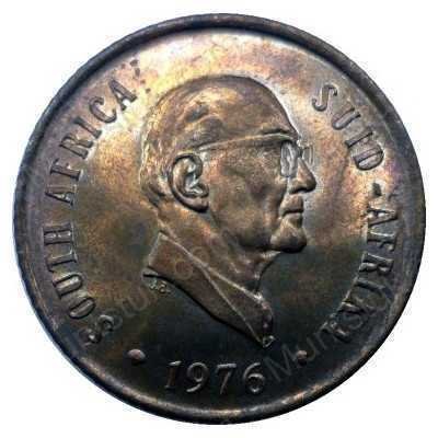 Two Cent, South Africa, 1976, Bronze