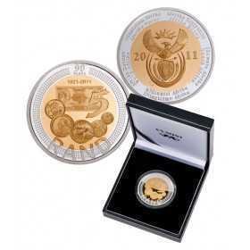 Five Rand, South Africa, 2011, 90th Anniversary, Bi-Colour Crown