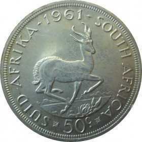 Fifty Cent, South Africa, 1961, Silver Proof