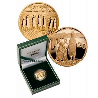 Natures Families - The Meerkat Proof 1/4 24 Carat gold