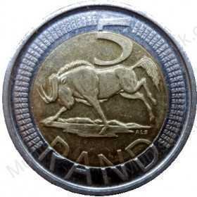 Five Rand, South Africa, 2011, Bimetal