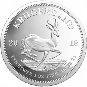 1oz Krugerrand, South Africa, 2018, Silver reverse