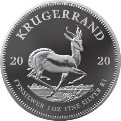 1oz Krugerrand, South Africa, 2020, Silver Reverse