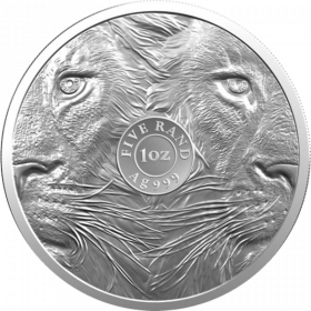 1oz South Africa, Big Five Lion, 2019, Silver, Reverse