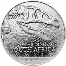 1oz South Africa, Natura Euparkeria, 2019, Silver, Obverse