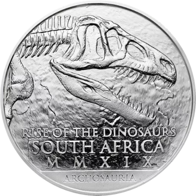 1oz South Africa, Natura Euparkeria, 2019, Silver, Obverse