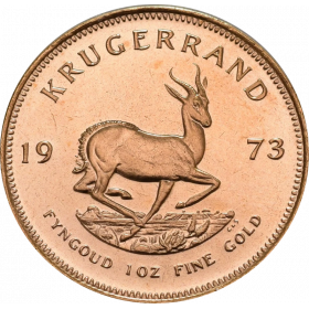 1oz Krugerrand, South Africa, 1973, Gold, Reverse