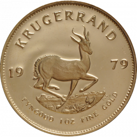 1oz Krugerrand, South Africa, 1979, Gold. Reverse